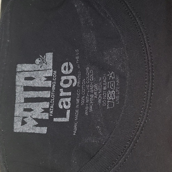 Fatal Black Graphic Tee Shirt Sz Lg - Picture 3 of 6
